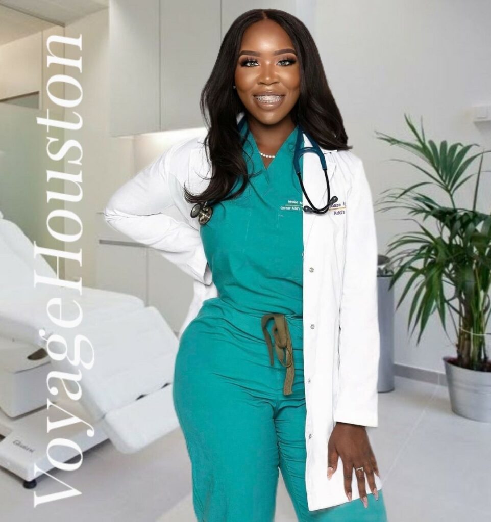 adaeze anyanwu from anuli aesthetic and weight loss center featured in voyage houston magazine
