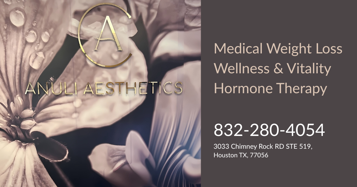 Clean, professional medical spa treatment room with neutral tones at Anuli Aesthetics & Weightloss in Katy